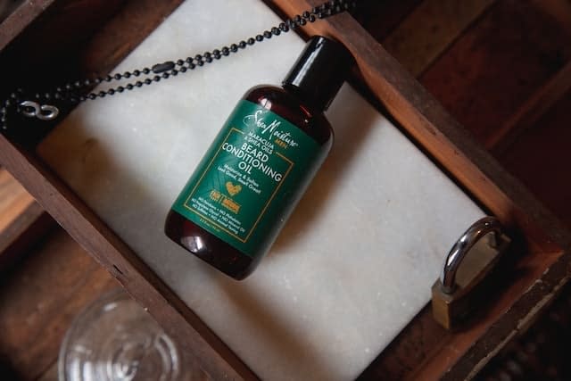 best unscented beard oil on a wooden box