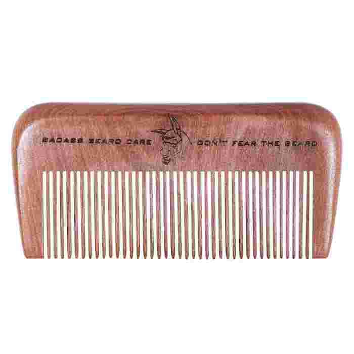 badass beard care wooden comb