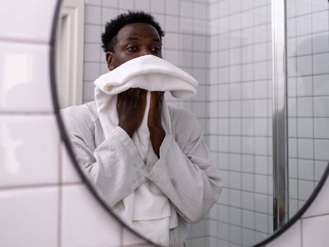 hot towel method for beard steaming