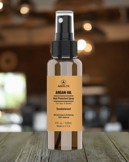 Aberlite beard heat shield protectant spray